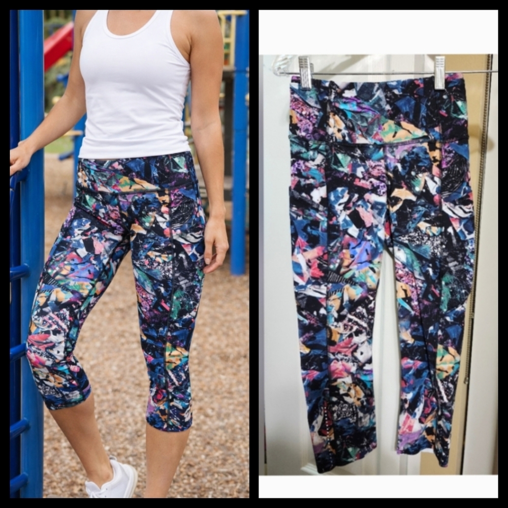 LULULEMON Fast Cropped Blur Color Crush Multi Size 4●